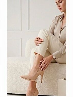 New. Charles by Charles David The Pact Leather Pump Nude Heels Size 7.5